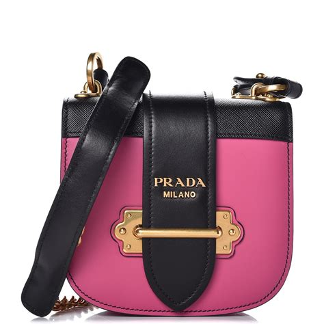 Prada City Calf and Saffiano Cahier Crossbody Bag .